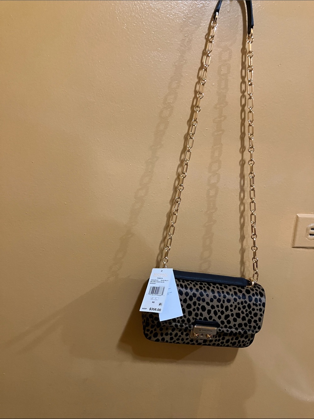 MICHAEL Michael Kors Tribeca Husk multi  Sm Conv chain Shldr haircalf